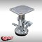 Service Caster 6" Stainless Steel Double Pedal Floor Truck Lck w/Top Plate SCC-SSFL600DP - alternate 3